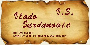 Vlado Surdanović vizit kartica